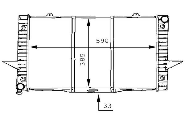 Su Radyatörü  Volvo S70 Sedan (12.1996->)  MAHLE CR 165 000S