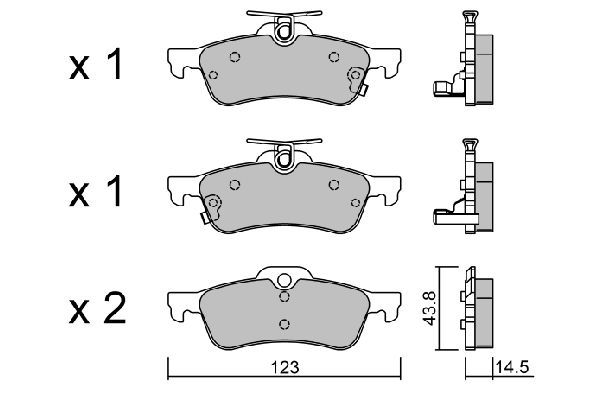 Fren Disk Balata Arka Toyota Yaris (P13)(2014->)  AISIN BPTO-2004