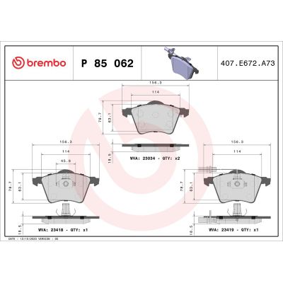 Fren Disk Balata Ön BREMBO P 85 062