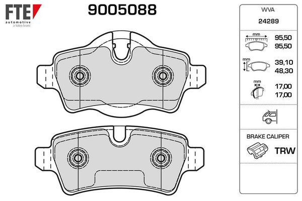 Fren Disk Balata Arka MINI Coupé (R58)(2011->2015)  FTE 9005088