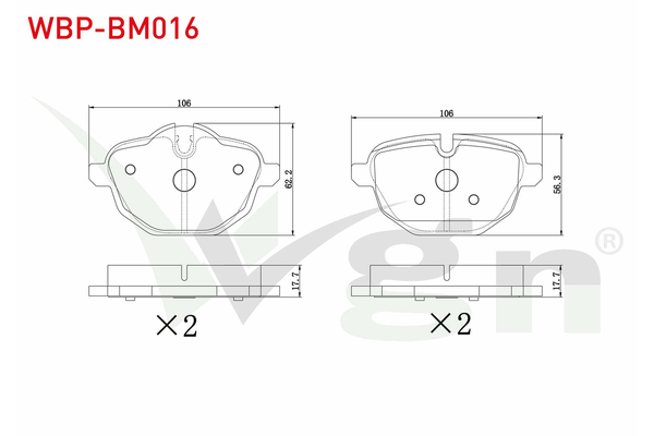Fren Disk Balata Arka BMW X6 Serisi (G06)(2019->)  WGN WBP-BM016