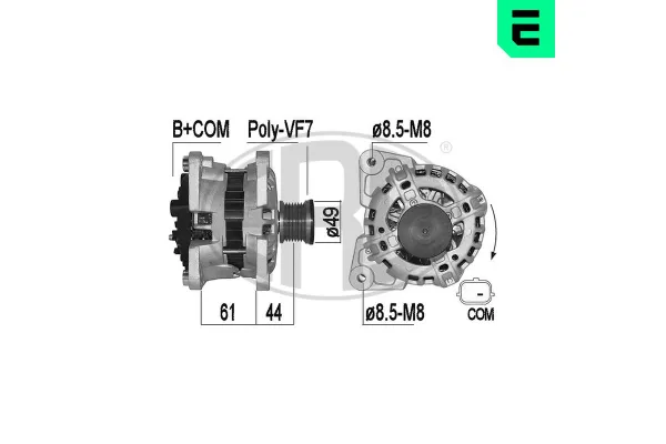 Alternatör  Smart Forfour (11.2014->)  ERA 209518A