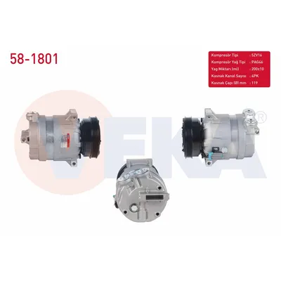 Klima Kompresörü  VEKA 58-1801