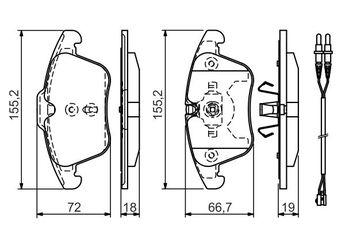 Fren Disk Balata Ön BOSCH 0 986 TB3 169  1609253180 425424 4254 24