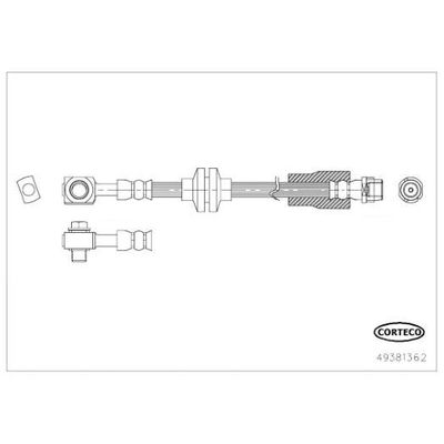 Fren Hortumu Ön Sağ veya Sol MGA 51983