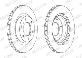 Fren Disk Ayna Ön Sağ ve Sol FERODO DDF1757C  4615A038