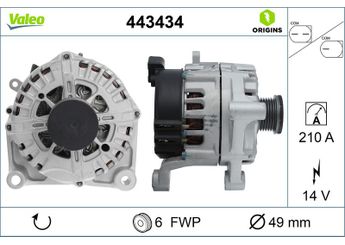 Alternatör  VALEO 443434  12317628243