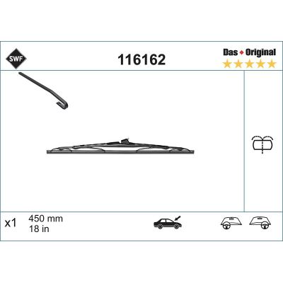 Silecek Süpürgesi Ön  450 mm - 18 inç SWF 116162
