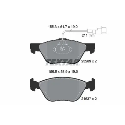 Fren Disk Balata Ön Alfa Romeo GT (125)(2004->)  TEXTAR 2328902