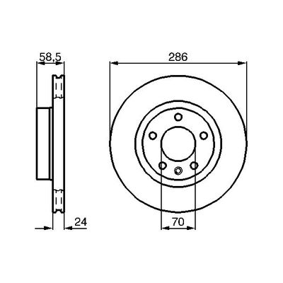 Fren Disk Ayna Ön Sağ ve Sol Opel Omega B (2000->)  BOSCH 0 986 478 594