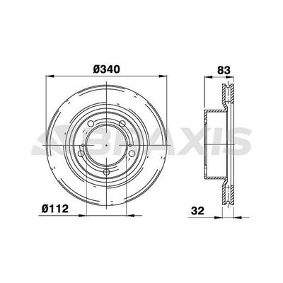 Fren Disk Ayna Ön Sağ ve Sol Toyota Land Cruiser 200 (J20)(2008->)  BRAXIS AD1084