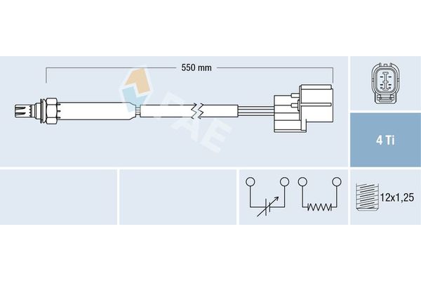Oksijen (Lambda) Sensörü  Land Rover Defender (LD)(05.1996->09.2002)  FAE 77350