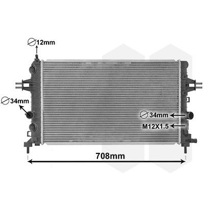 Su Radyatörü  Opel Zafira B (2005->)  BSG 35-520-038
