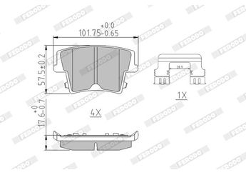 Fren Disk Balata Arka FERODO FDB1953  5142561AA 5142560AA 05142560AA 5142560AB 05142560AB 51425611AA 051425611AA 05142561AA 5137672AA 5139191AA 5142561AB 5142566AA 5142566AB K05139191AA K05142561AA K05142561AB K05142566AA K05142566AB K05142566AC