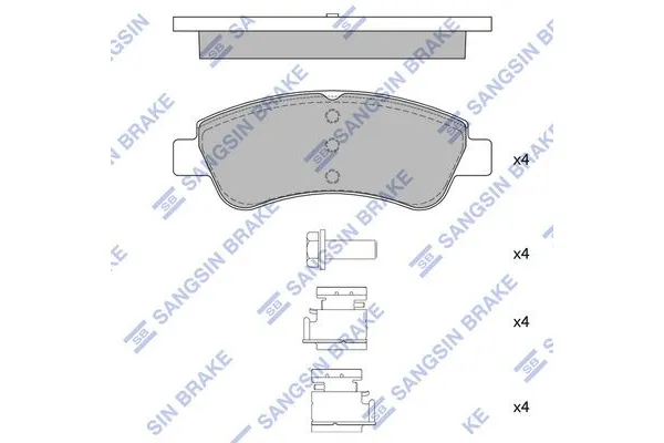 Fren Disk Balata Ön Citroen C4 Coupe (06.2004->)  SANGSIN SP1241