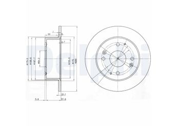 Fren Disk Ayna Arka Sağ ve Sol DELPHI BG3677  42510S1AE10 42510S1AE00 42510- S1A-E00 42510SL5950 42510- SL5-950 42510-S1A-E10 42510SL5J00