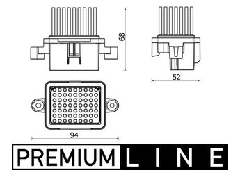 Kalorifer Rezistansı  MAHLE ABR 157 000P  13506209