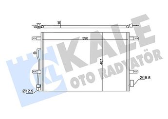 Klima Radyatörü  KALE 342410  8E0260401D 8E0.260.401 D 8E0260403D 8E0.260.403 D