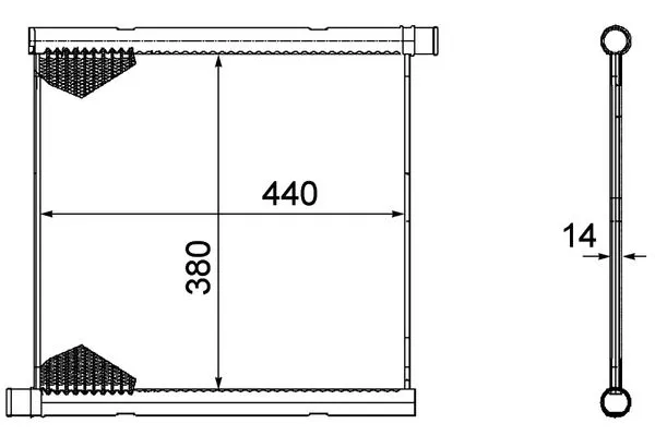 Su Radyatörü  Smart Fortwo Coupe (01.2007->)  MAHLE CR 1124 000P