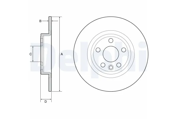 Fren Disk Ayna Arka Sağ ve Sol Land Rover Discovery Sport (02.2015->)  DELPHI BG4930C