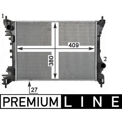 Su Radyatörü  Alfa Romeo MiTo (145)(2008->)  MAHLE CR 1985 000P