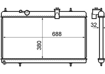 Su Radyatörü  MAHLE CR 801 000S  2M15824 2M 15824 1330K8 133346