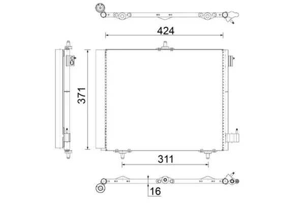Klima Radyatörü  Opel Crossland X (2017->) / Crossland (2021->)  MAHLE AC 460 000S