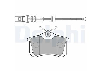 Fren Disk Balata Arka DELPHI LP1815  6Q0698451 6Q0698451B 6Q0 698 451B 6X069851A 6X0 698 51A 6Q0 698 451 JZW698451F
