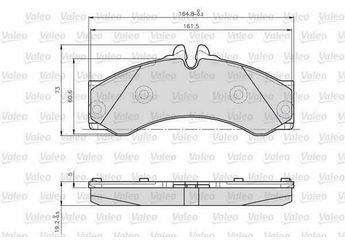 Fren Disk Balata Ön veya Arka VALEO 873153  2D0698151A A0044202420 34201720 0034201720 44201520 0044201520 44202420 0044202420 A0034201720 A0044201520