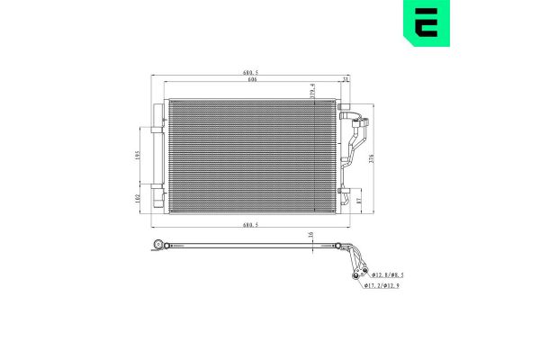 Klima Radyatörü  Kia Cerato III / K3 12 (YD)(2013->)  ERA 667349