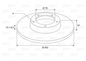 Fren Disk Ayna Arka Sağ ve Sol VALEO 197342  5841138310 5841138300 58411-38300 58411-38310 584113C000 58411-3C000