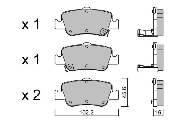 Fren Disk Balata Arka Toyota Auris (E15)(10.2006->)  AISIN BPTO-2008