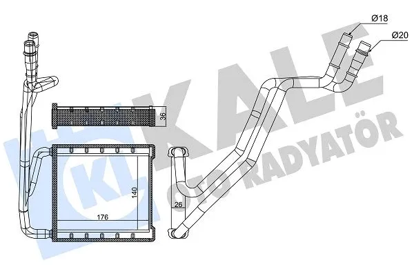 Kalorifer Radyatörü  FORD ORJINAL AV1118B539CA