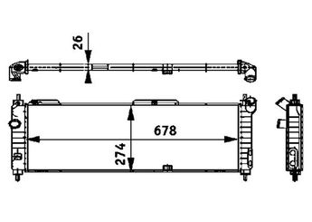 Su Radyatörü  MAHLE CR 355 000S  16400 16690 16490 13501 52459322 52459323 5494495 92090138 93245191 1300152 13 00 152 1300153 13 00 153 52 45 9322 52 45 9323 93 24 5191