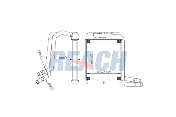Kalorifer Radyatörü  Volkswagen T5 Transporter Kamyonet (7J)(04.2003->2009)  KRAFTVOLL 08050305