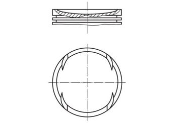 Piston (76.51MM-STD)  MAHLE 030 64 00  306400 3E107065J 03E107065J 03E 107 065 J