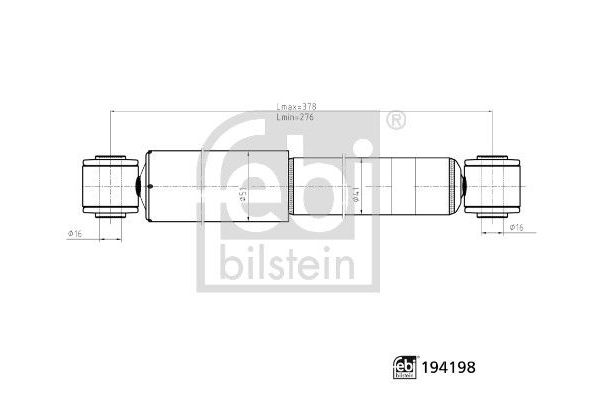 Amortisör Arka Sağ veya Sol FEBI BILSTEIN 194198