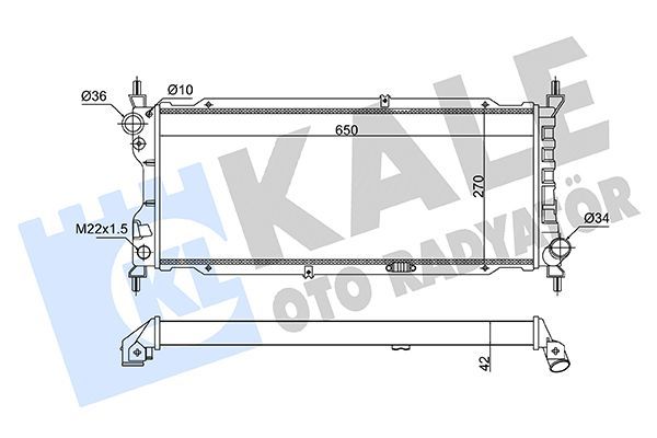 Su Radyatörü  Nissan Juke (F15E)(06.2010->)  KALE 363150