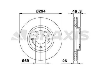 Fren Disk Ayna Ön Sağ ve Sol BRAXIS AE0347  5171226100 51712-26100
