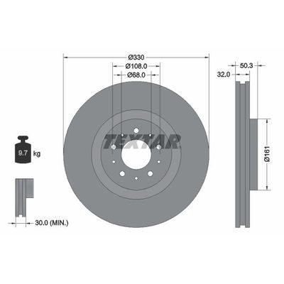Fren Disk Ayna Ön Sağ ve Sol Volvo V70 S.Wagon [Combi] (01.2000->)  OTOZONE BD3103