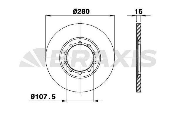 Fren Disk Ayna Arka Sağ ve Sol BRAXIS AE0374