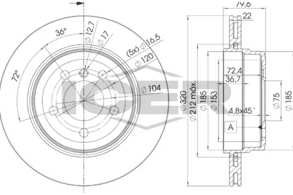 Fren Disk Ayna Arka Sağ ve Sol SWAPP 43582