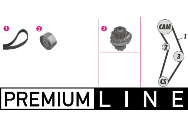 Devirdaim Su Pompası  Fiat Punto (176) Cabrio (03.1994->)  MAHLE CPK 114 000P