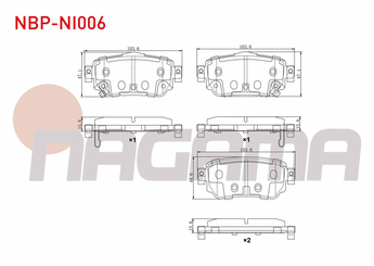 Fren Disk Balata Arka NAGAMA NBP-NI006  