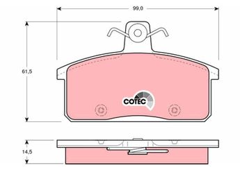 Fren Disk Balata Ön veya Arka TRW GDB3202  500028834 SANTANA00000A00906 A00906 00000A00906 A01225 00000A01225 A00154 00000A00154 A00906000 00000A00906000
