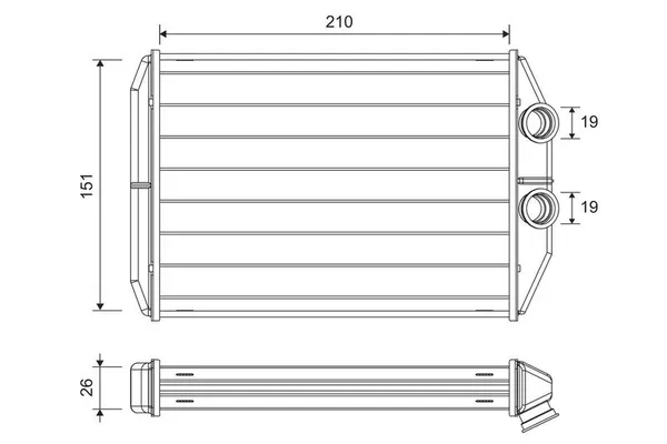 Kalorifer Radyatörü  Nissan NV250 Kapalı kasa (09.2019->)  VALEO 811624