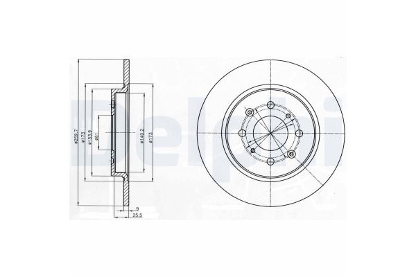 Fren Disk Ayna Arka Sağ ve Sol Honda Insight (ZE2)(01.2009->)  DELPHI BG4385C