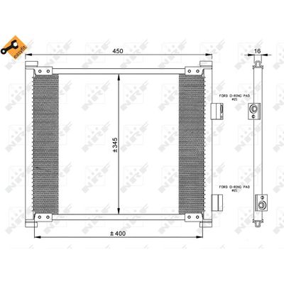 Klima Radyatörü  Ford Streetka (CCS)(01.2003->)  NRF 35357