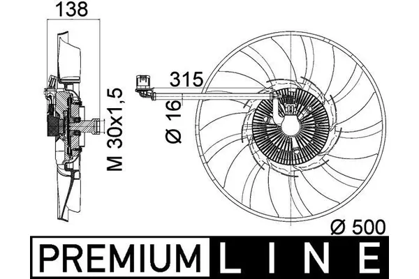 Radyatör Fan ve Motoru  Land Rover Discovery 4 (06.2009->)  MAHLE CFF 471 000P
