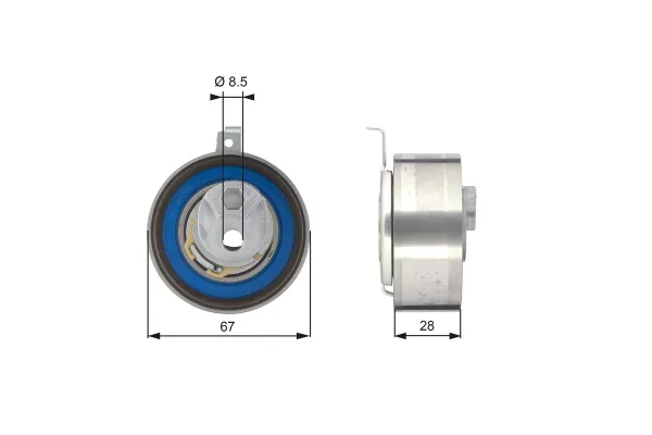 Triger Gergi Rulmanı  Porsche Cayenne (Typ 92A)(02.2010->)  GATES T43152